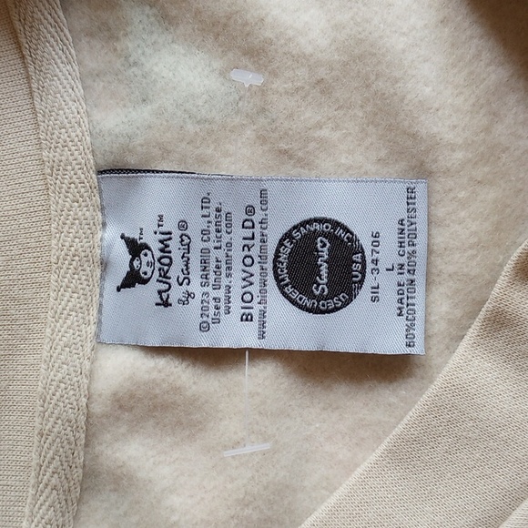 NWOT Kuromi Sweatshirt L Tan Sanrio - Picture 2 of 6